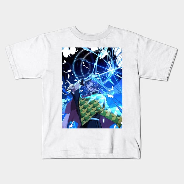 Water Sword Giyu Kids T-Shirt by Valoka